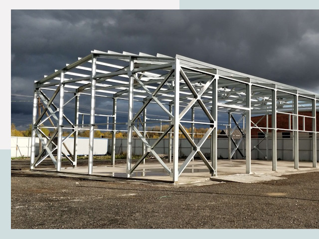 Двускатные ангары в Серпухов от 610 руб. за квадрат