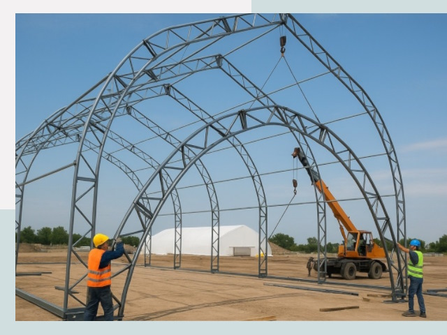 Монтаж ангаров в Серпухове от 610 руб. - Надежно и быстро